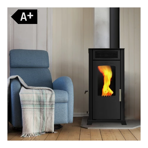 BABA'S Stove ECO 8 - kombinált, fa és pellet tüzelésű kályha (4-8 kW - acéllemez)