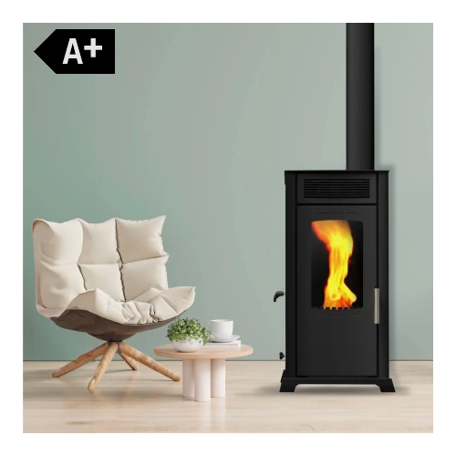 BABA'S Stove ECO FAN 8 - kombinált, fa és pellet tüzelésű kályha ventilátorral (4-8 kW - acéllemez)