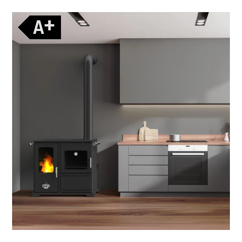 BABA'S Stove SAPHIRE 10 - kombinált, fa és pellet tüzelésű sparhelt főzőlappal, sütővel (5-10 kW - acéllemez)