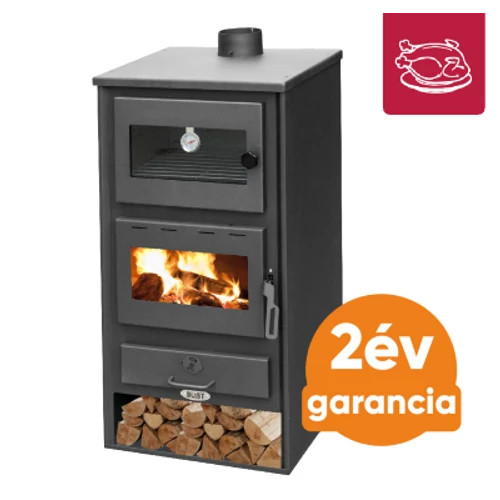 Blist NAPOLI acél lemez fatüzelésű kályha ( 10-12 kW sötét szürke)