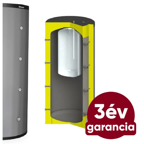 Centrometal CAS-B 1503 fűtési puffer tartály hőszigeteléssel és rozsdamentes HMV tartállyal (1426 liter)