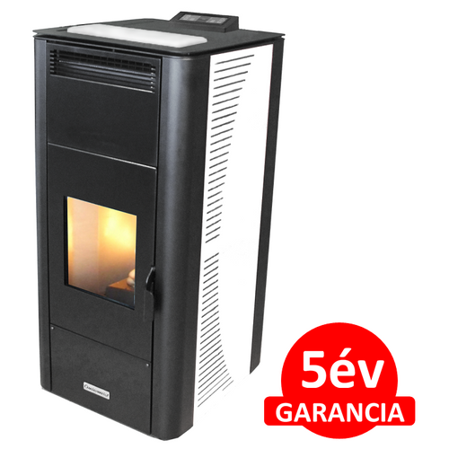 Centrometal CentroPelet ZV20 meleg levegős és vízteres pellet kandalló, kályha (fehér)