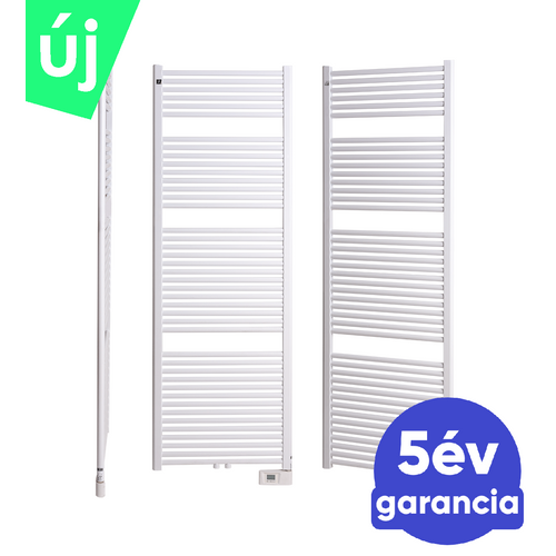 Deltacalor BASIC 1000 Watt vízteres törölközőszárítós radiátor elektromos fűtéssel (fehér - 600 mm)