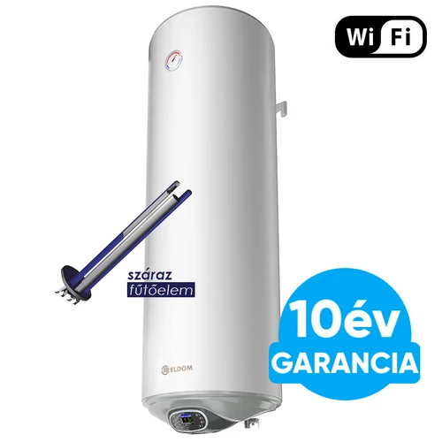ELDOM Eureka SD-150 Smart WiFi - csökkentett szervizigényű elektromos vízmelegítő (150 liter / 2,4 kW / 462 mm Ø)