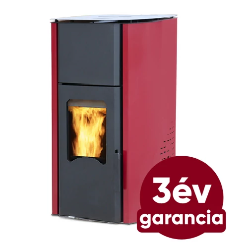 FALCON COMODO CENTRAL P25 vízteres pellet kályha (25 kW - Bordó)