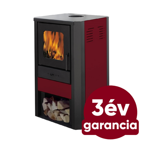 FALCON COMODO Central W27 vízteres fatüzelésű kályha (27 kW - bordó)