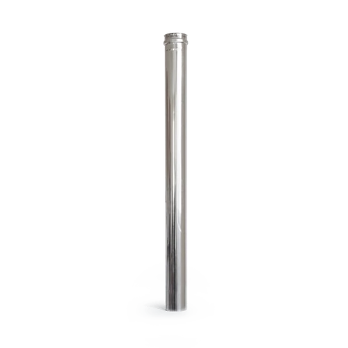 80 x 1000 mm rozsdamentes pellet kályha füstcső - fémszínű