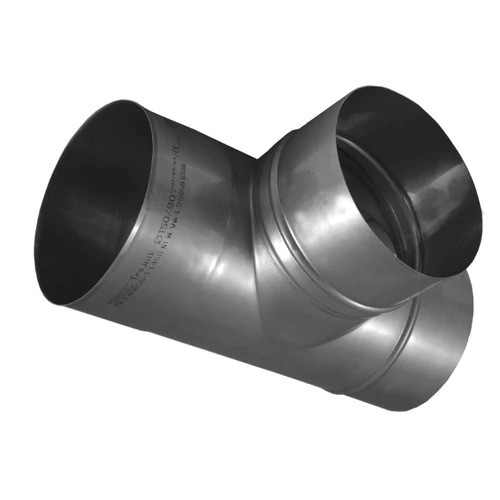 Ø200 mm, Kerek bekötő idom 0,8mm-es saválló anyagból (90°)