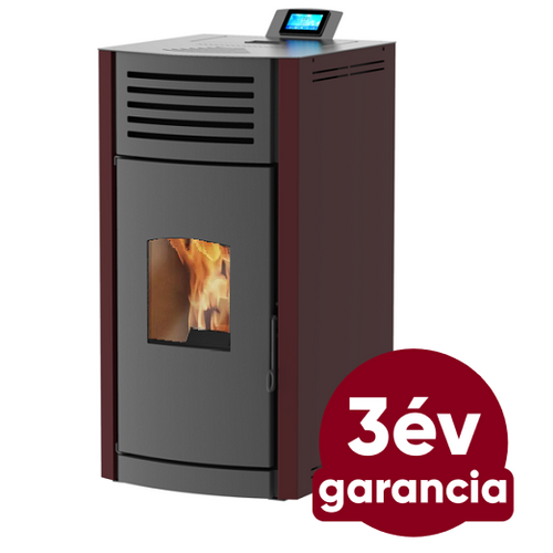 RUBYNOR ONYX HYDRO 18 vízteres agri pellet tüzelésű kályha (18,2 kW - bordó)