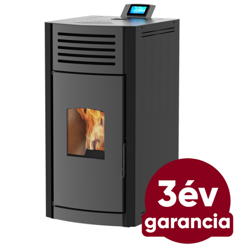 RUBYNOR ONYX HYDRO 24 vízteres agri pellet tüzelésű kályha (24,2 kW - szürke)