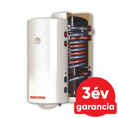 Sunsystem BB V/S2 L 200 fali álló indirekt HMV tartály 2 párhuzamos hőcserélővel (balos / 200 liter / 3 kW)