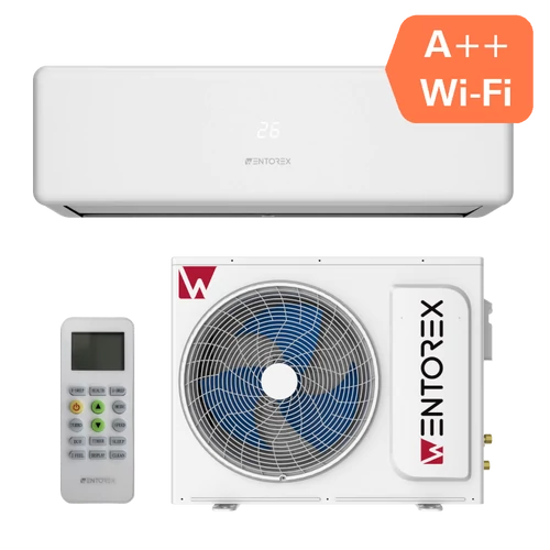 WENTOREX California 12 WiFi oldalfali split hűtő-fűtő klíma, tartó konzollal (R32 - 3,5 kW)
