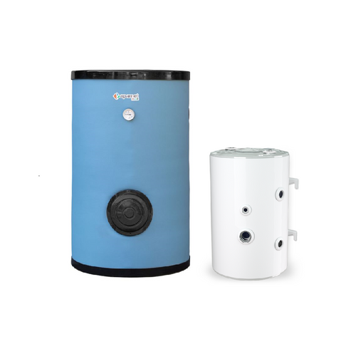 ELDOM BCE 120 puffer tartály és APAMET HP BOT 200 HMV tartály