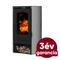 Falcon NOVARA Comodo Central W27 ívelt oldalú vízteres fatüzelésű kályha (27 kW - szürke)