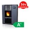 SENKO P-10 SLIM WATER+AIR MODERN vízteres pellet kályha (antracit szürke 12 kW)
