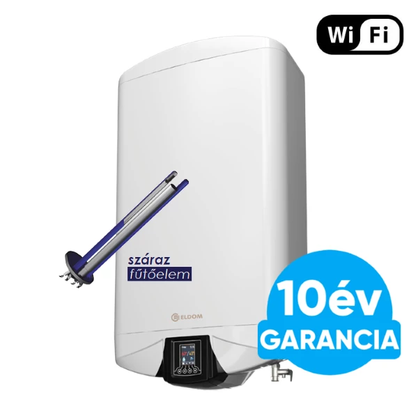 ELDOM Galant SD-60 Smart WiFi - csökkentett szervizigényű, lapos elektromos vízmelegítő (50 liter / 3 kW / 279 mm)