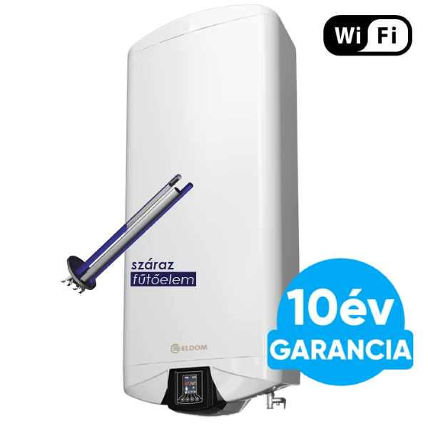 ELDOM Galant SD-80 Smart WiFi - csökkentett szervizigényű, lapos elektromos vízmelegítő (65 liter / 3 kW / 279 mm)