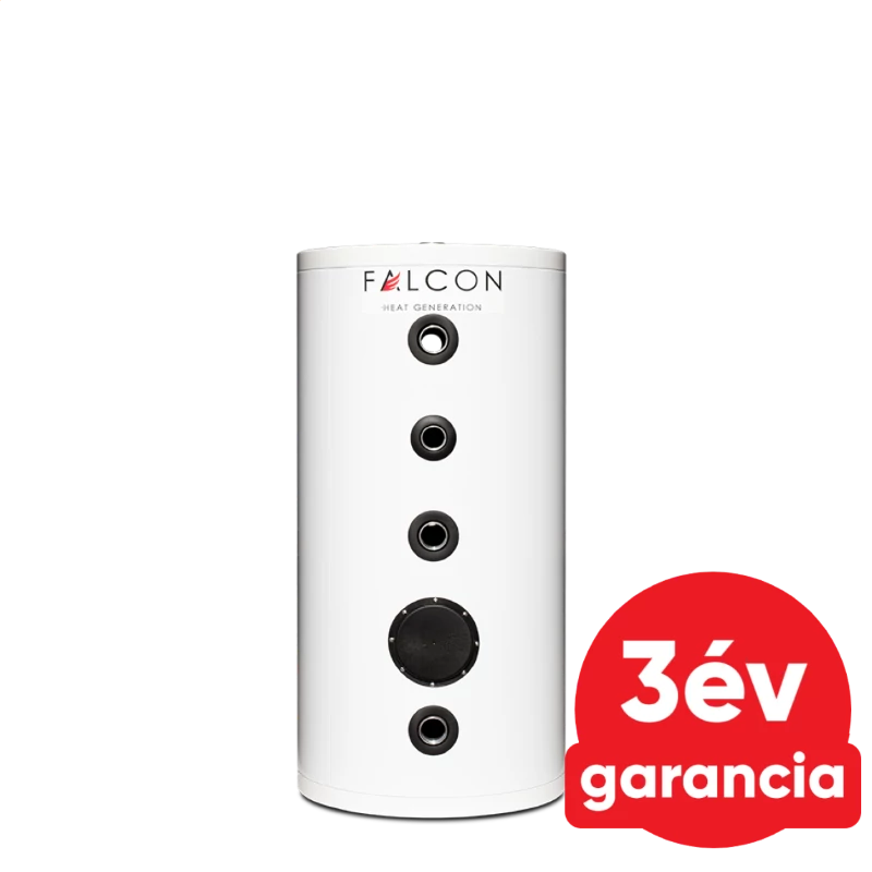 FALCON HPBe 150 INOX hűtési és fűtési puffer tartály  hőszivattyúhoz (150 liter / 3 kW)