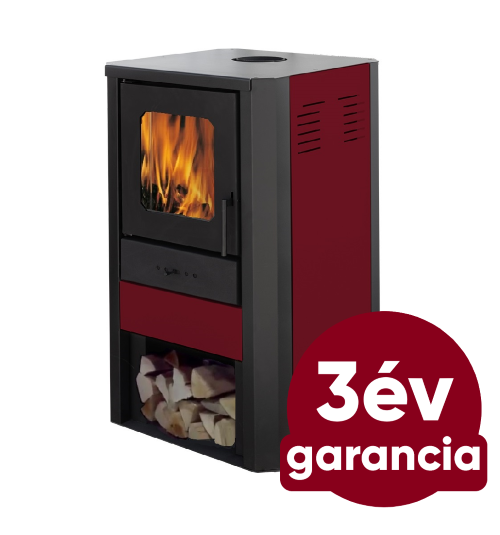 FALCON COMODO Central W27 vízteres fatüzelésű kályha  (27 kW - bordó)