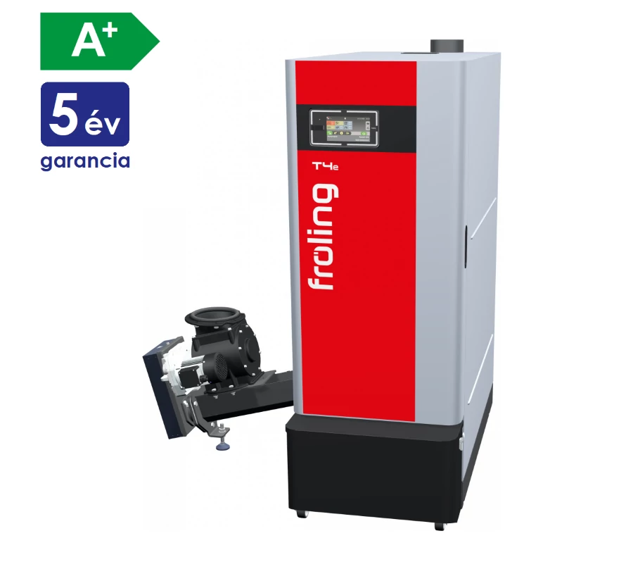 Fröling T4e 20-180 kW fa-apríték tüzelésű vízteres kazán