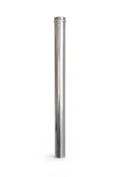 80 x 1000 mm rozsdamentes pellet kályha füstcső - fémszínű (80 mm)