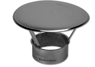 Ø150mm, esővédő kalap 0,8mm-es saválló anyagból