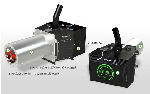 KOSTRZEWA Platinum Bio SPIN 55 kW pellet égőfej
