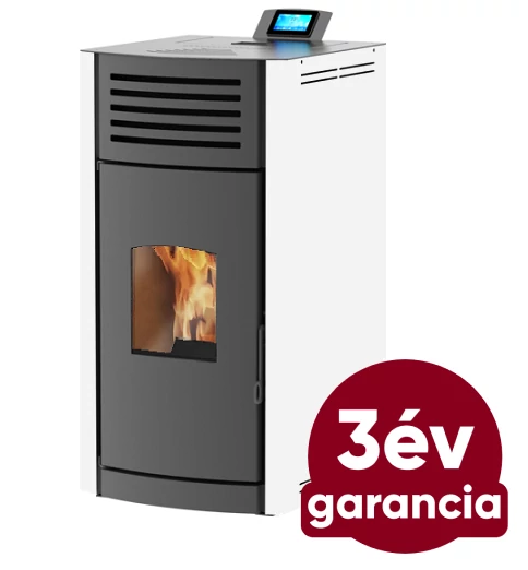 RUBYNOR ONYX HYDRO 24 vízteres agri pellet tüzelésű kályha (24,2 kW - fehér)