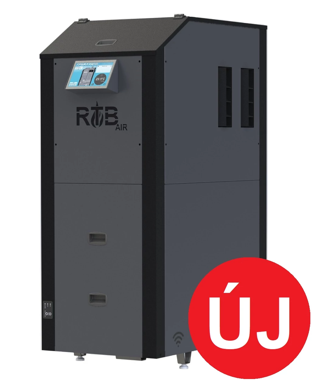 RTB AIR 30 kW pellet tüzelésű meleg levegős kazán