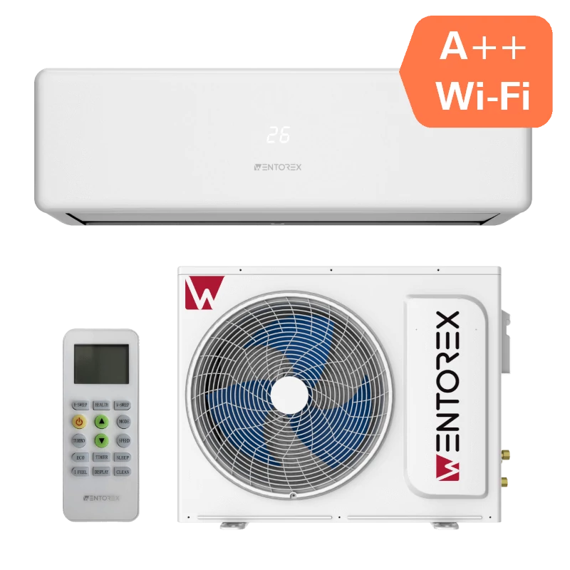 WENTOREX California 12 WiFi oldalfali split hűtő-fűtő klíma, tartó konzollal (R32 - 3,5 kW)
