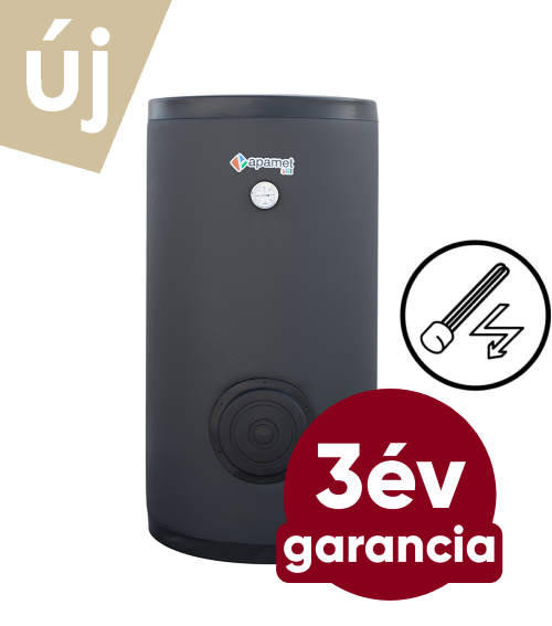 APAMET S1 BOT 200 álló indirekt HMV tartály (178 liter / 1 hőcserélő / 3 kW-os fűtőbetéttel)