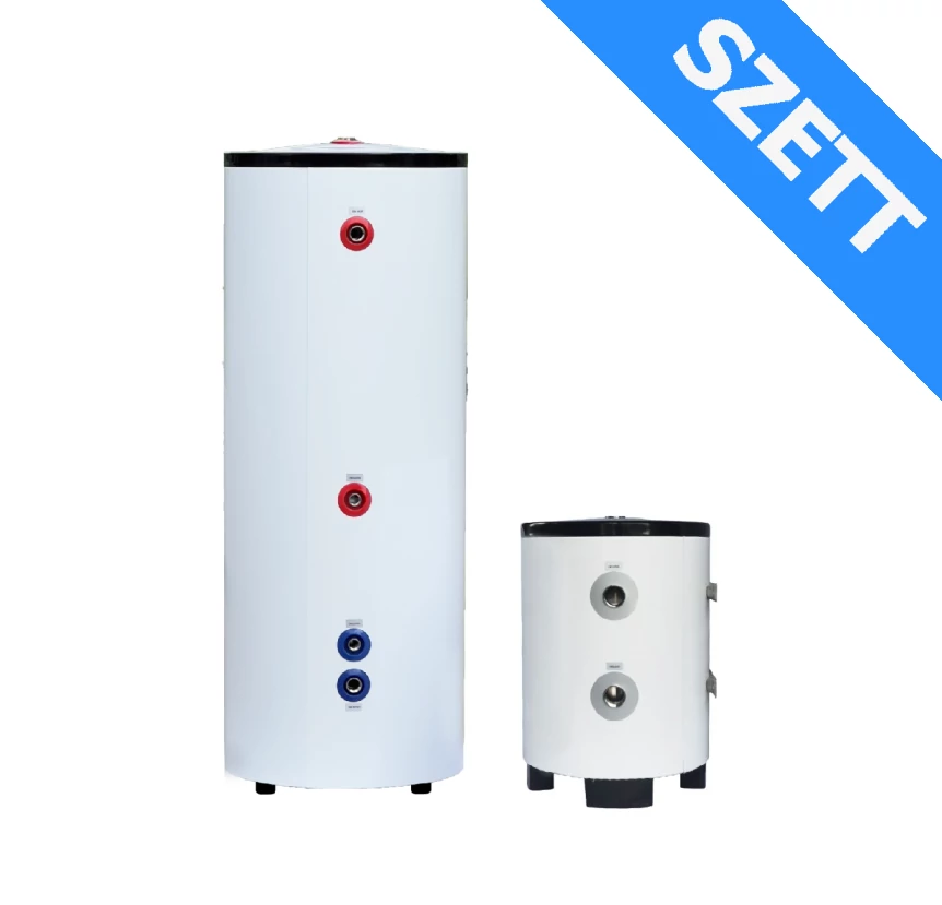  FALCON HPB 50 INOX hűtési-fűtési puffer tartály és HPHV S 300 INOX indirekt HMV tartály megnövelt hőcserélővel