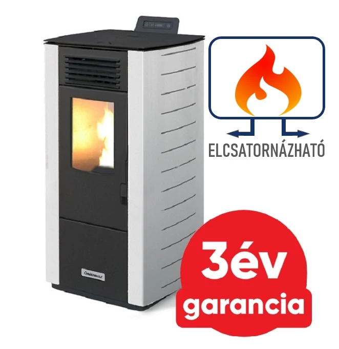 Centrometal CentroPelet Z12 C elcsatornázható meleglevegős pellet kályha (fehér)